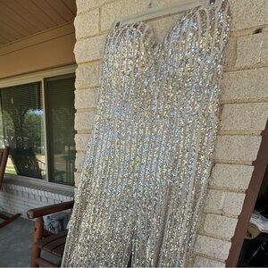 Sequin Strapless Jumpsuit